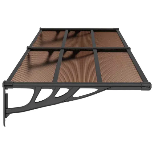 Nadstrešnica za vrata crna 239x90 cm polikarbonatna - 239 x 90 cm Cijena