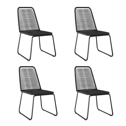 Vrtna garnitura - 5-dijelni vrtni blagovaonski set crni  - Dužina stola 160 cm 4 Cijena