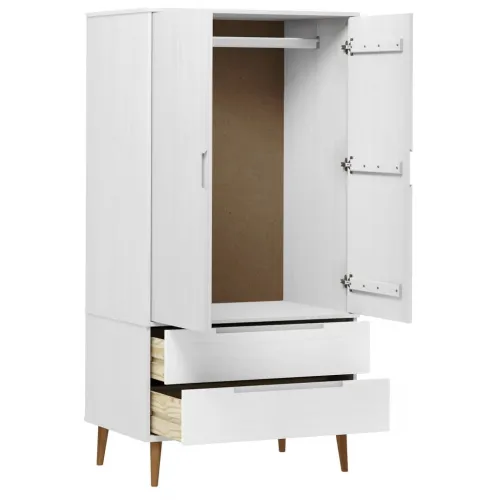 Ormar MOLDE bijeli 90 x 55 x 175 cm od masivne borovine - Bijela 1 1 Cijena