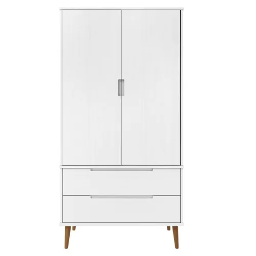 Ormar MOLDE bijeli 90 x 55 x 175 cm od masivne borovine - Bijela 1 1 Cijena