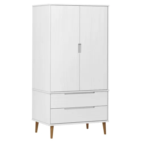 Ormar MOLDE bijeli 90 x 55 x 175 cm od masivne borovine - Bijela 1 1 Cijena