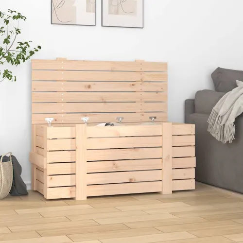 Kutija za pohranu 91x40,5x42 cm od masivne borovine - Prirodna 91 x 40.5 x 42 cm Cijena