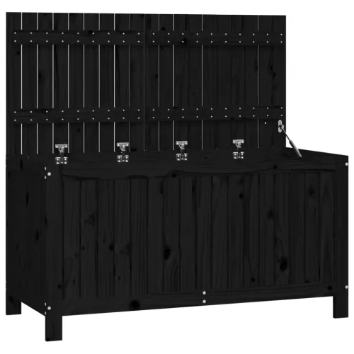 Vrtna kutija za pohranu crna 121x55x64 cm od masivne borovine - Crna boja bora 121 x 55 x 64 cm Crna boja bora 121 x 55 x 64 cm Cijena