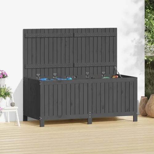 Vrtna kutija za pohranu siva 147x68x64 cm od masivne borovine - Siva boja bora 147 x 68 x 64 cm Siva boja bora 147 x 68 x 64 cm Cijena