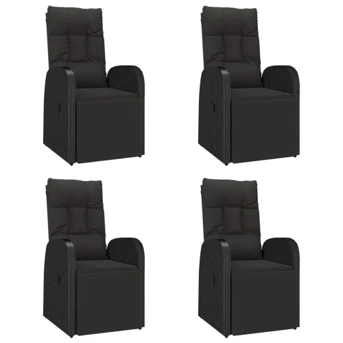 Vrtna garnitura - 5-dijelni vrtni blagovaonski set crni poliratan i drvo bagrema - 90 x 90 x 75 cm 5 Cijena