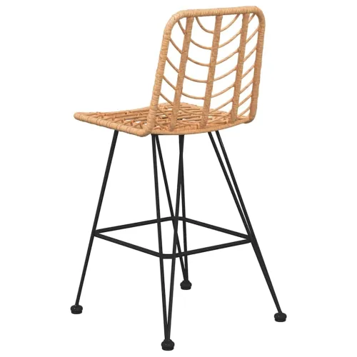 Barski stolci 2 kom 45 x 56 x 103,5 cm od PE ratana i čelika - Smeđa Cijena