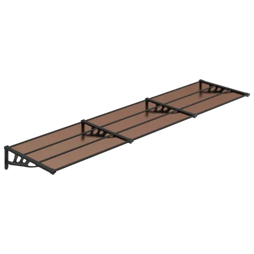 Nadstrešnica za vrata crna 358,5x90 cm polikarbonatna - 358.5 x 90 cm Cijena