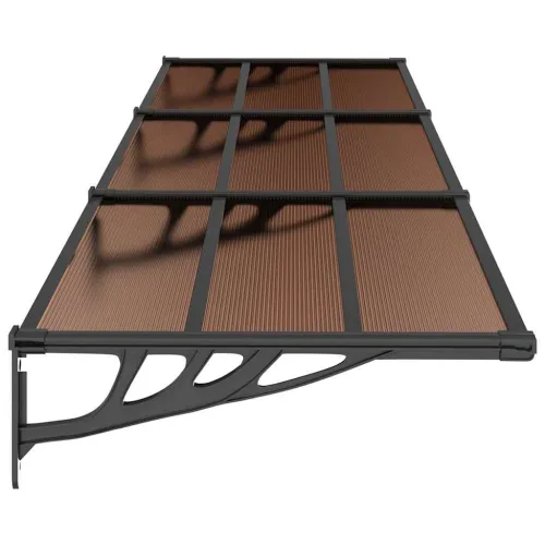 Nadstrešnica za vrata crna 358,5x90 cm polikarbonatna - 358.5 x 90 cm Cijena