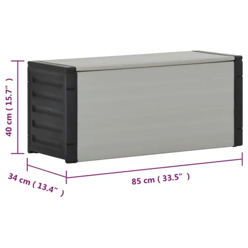 Vrtna košara za otpad siva 85 x 34 x 40 cm Cijena