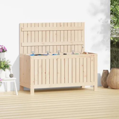 Vrtna kutija za pohranu 115x49x60 cm od masivne borovine - Prirodna boja bora 115 x 49 x 60 cm Prirodna boja bora 115 x 49 x 60  Cijena