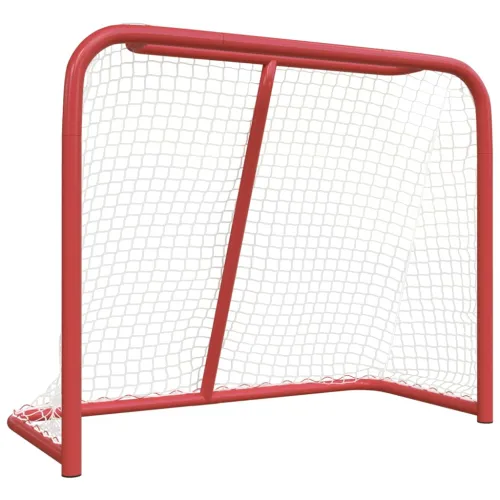 Gol za hokej crveno-bijeli 183 x 71 x 122 cm od poliestera - 183 x 71 x 122 cm Cijena