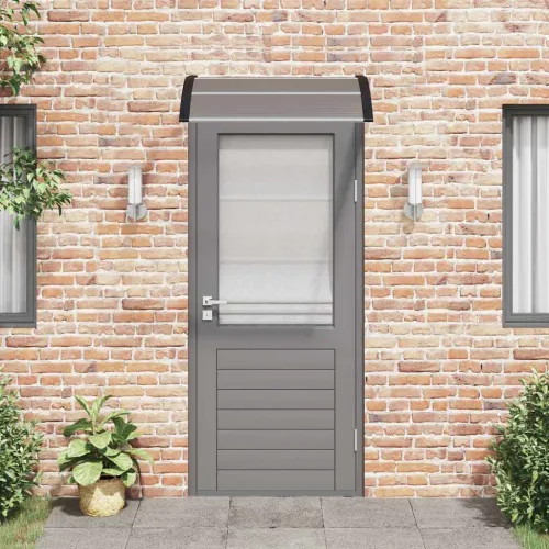 Nadstrešnica za vrata Crna 100x75 cm Polikarbonat - Crna 100 x 75 cm s 3 ploče Cijena