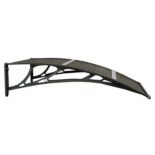 Nadstrešnica za vrata Crna 100x75 cm Polikarbonat - Crna 100 x 75 cm s 3 ploče Cijena