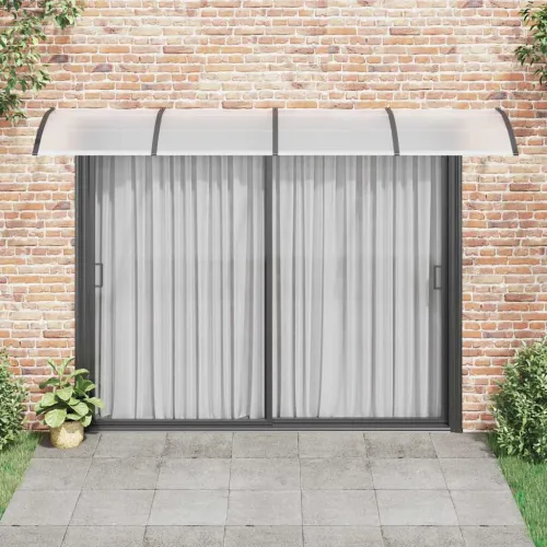 Nadstrešnica za vrata crna 350 x 100 cm polikarbonatna - Crna i prozirna 350 x 100 cm Cijena