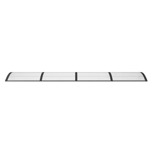 Nadstrešnica za vrata crna 350 x 100 cm polikarbonatna - Crna i prozirna 350 x 100 cm Cijena