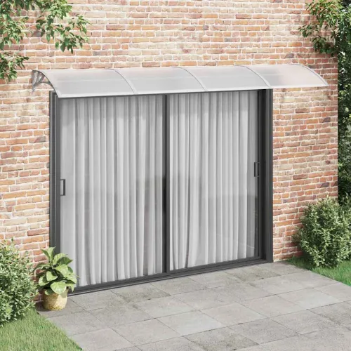 Nadstrešnica za vrata siva 350x100 cm polikarbonat - Siva i bijela 350 x 100 cm 1 Cijena