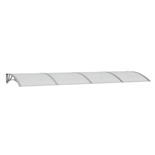 Nadstrešnica za vrata siva 350x100 cm polikarbonat - Siva i bijela 350 x 100 cm 1 Cijena