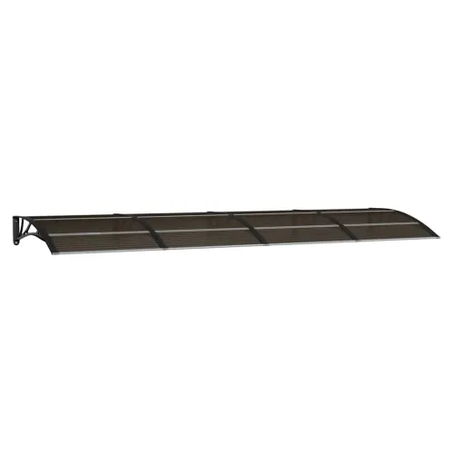 Nadstrešnica za vrata Crna 350x100 cm Polikarbonat - Crna i smeđa 350 x 100 cm 1 Cijena