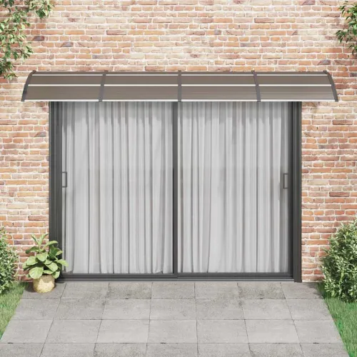 Nadstrešnica za vrata Crna 350x100 cm Polikarbonat - Crna i smeđa 350 x 100 cm Cijena