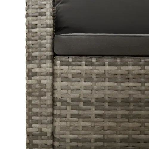 10-dijelna vrtna garnitura od poliratana s jastucima siva - 2x corner + 5x middle + 2x armchair + footrest Cijena