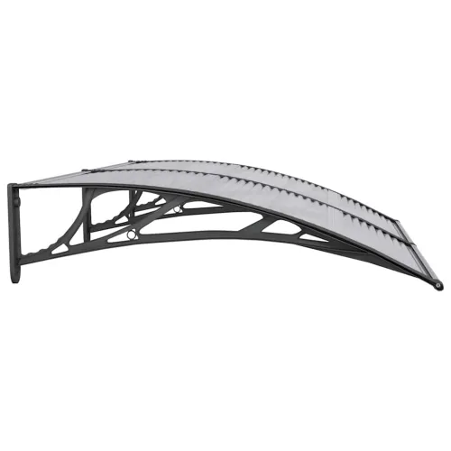 Nadstrešnica za vrata crna 150 x 100 cm polikarbonatna - Prozirni i crni 150 x 100 cm Cijena