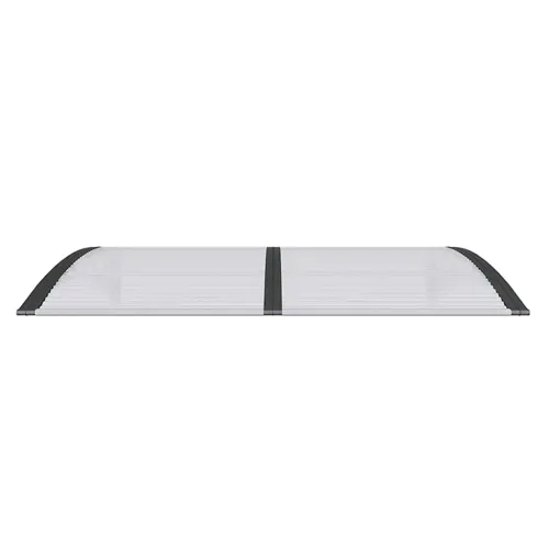 Nadstrešnica za vrata crna 150 x 100 cm polikarbonatna - Prozirni i crni 150 x 100 cm Cijena