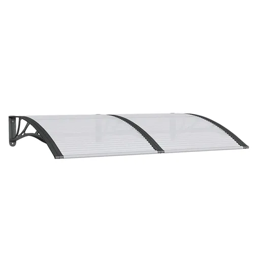 Nadstrešnica za vrata crna 150 x 100 cm polikarbonatna - Prozirni i crni 150 x 100 cm Cijena