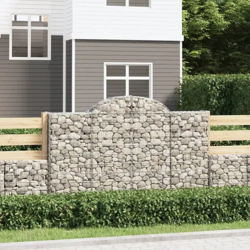 Gabion - Gabion ograde - Gabionska košara s lukom 200x30x120/140 cm pocinčano željezo - 200 x 30 x 120/140 cm 1 Cijena