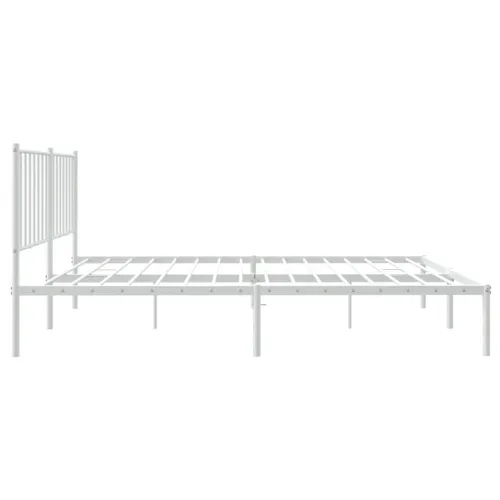 Metalni okvir za krevet s uzglavljem bijeli 120 x 190 cm - Bijela 120 x 190 cm s uzglavljem Cijena