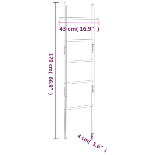 Ljestve za ručnike 170 cm od masivnog drva oraha Cijena