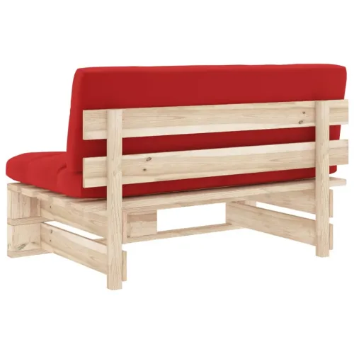 Srednja vrtna sofa od paleta od impregnirane borovine - Crvena 1 srednja sofa Smeđa Cijena