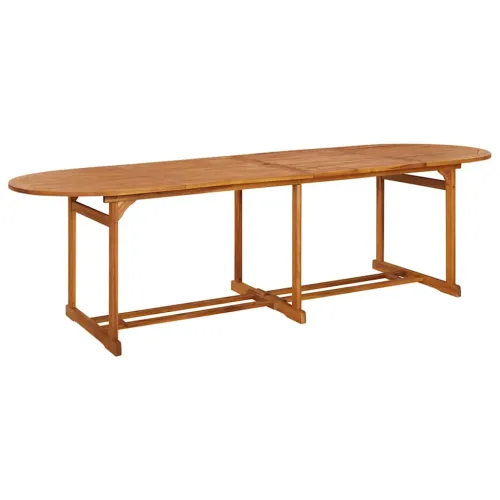 Vrtna garnitura - 11-dijelni vrtni blagovaonski set 280x90x75 cm bagremovog drva - Bez naslona za ruke Ovalno 10 Cijena