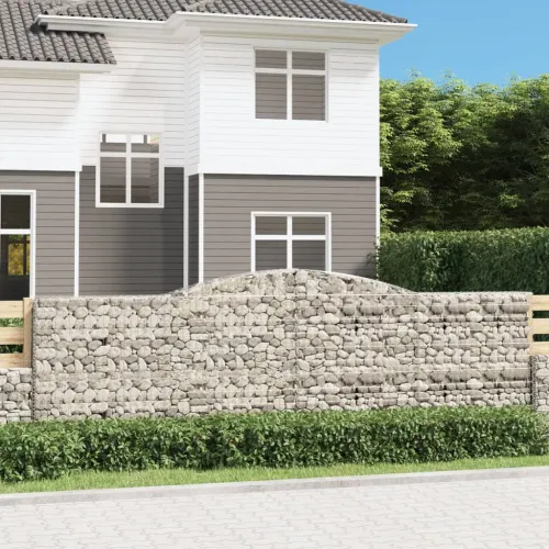 Gabion - Gabion ograde - Gabionska košara s lukom 400x30x120/140 cm pocinčano željezo - 400 x 30 x 120/140 cm 1 Cijena