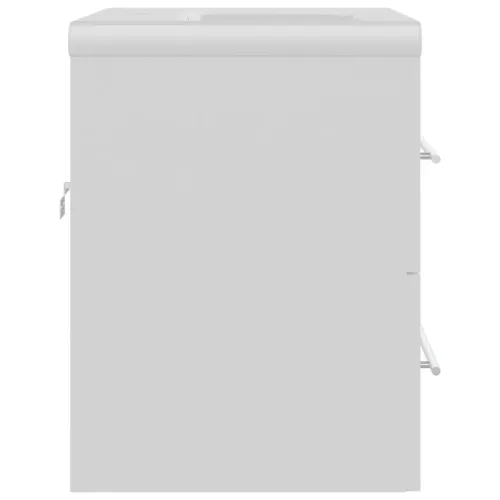 Ormarić s ugrađenim Lavabo - Umivaonikom bijeli od konstruiranog drva - Bijela 60 x 38.5 x 48 cm bez slavine Cijena