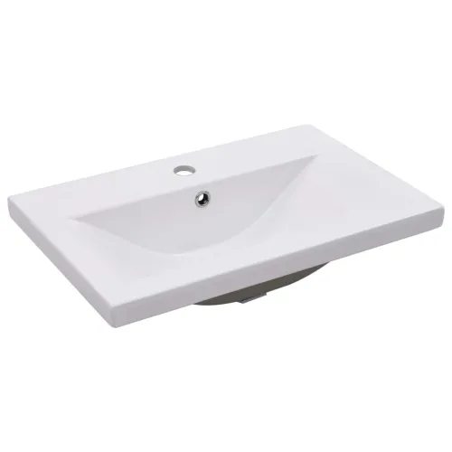 Ormarić s ugrađenim Lavabo - Umivaonikom bijeli od konstruiranog drva - Bijela 60 x 38.5 x 48 cm bez slavine Cijena