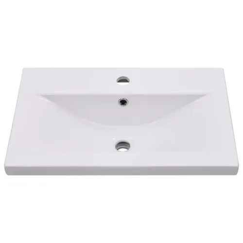 Ormarić s ugrađenim Lavabo - Umivaonikom bijeli od konstruiranog drva - Bijela 60 x 38.5 x 48 cm bez slavine Cijena