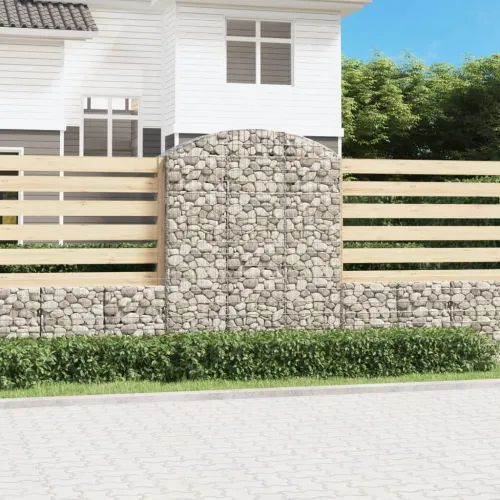 Gabion - Gabion ograde - Gabionska košara s lukom 150x50x180/200 cm pocinčano željezo - 150 x 50 x 180/200 cm Cijena