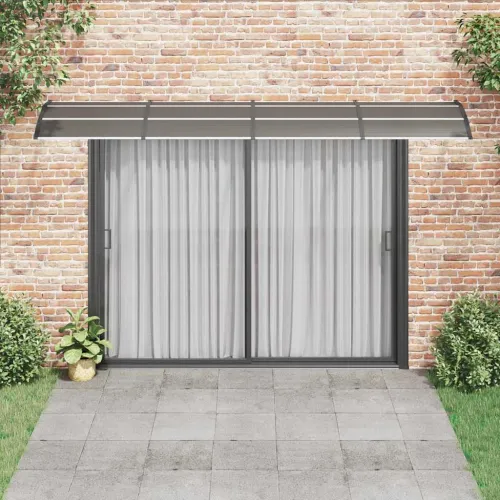 Nadstrešnica za vrata Crna 400x100 cm Polikarbonat - Crna i smeđa 400 x 100 cm Cijena