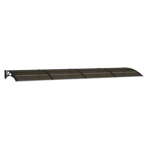 Nadstrešnica za vrata Crna 400x100 cm Polikarbonat - Crna i smeđa 400 x 100 cm 1 Cijena