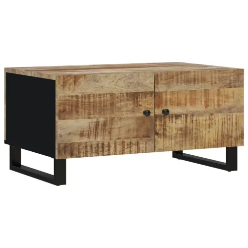Stolić za kavu 80x50x40 cm od drva manga i konstruiranog drva - Svijetlo drvo 1 Cijena