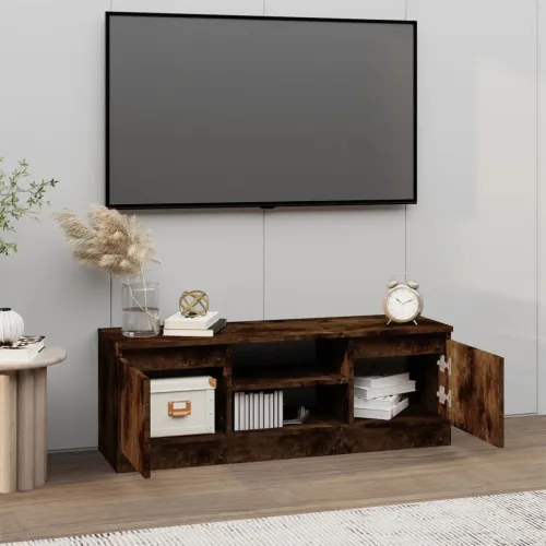 TV ormarić s vratima boja dimljenog hrasta 102x30x36 cm - Dimljeni hrast 1 Cijena