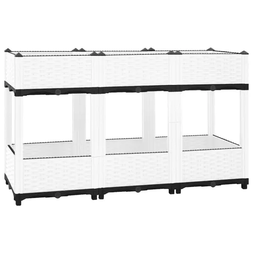 Povišena gredica 120x40x71 cm od polipropilena - Bijela 120 x 40 x 71 cm 1 Bijela Cijena