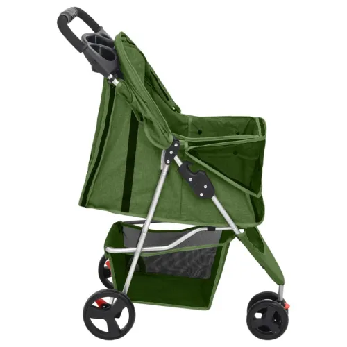 Sklopiva kolica za pse zelena 80 x 46 x 98 cm od tkanine oxford - Zelena Cijena