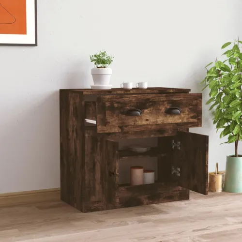 Komoda boja dimljenog hrasta 70x35,5x67,5 cm konstruirano drvo - Dimljeni hrast 1 Dimljeni hrast Cijena