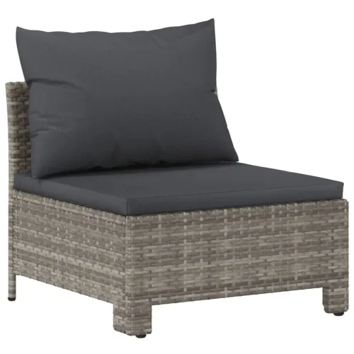 9-dijelna vrtna garnitura od poliratana s jastucima siva - 2x corner + 5x middle + 2x armchair Cijena