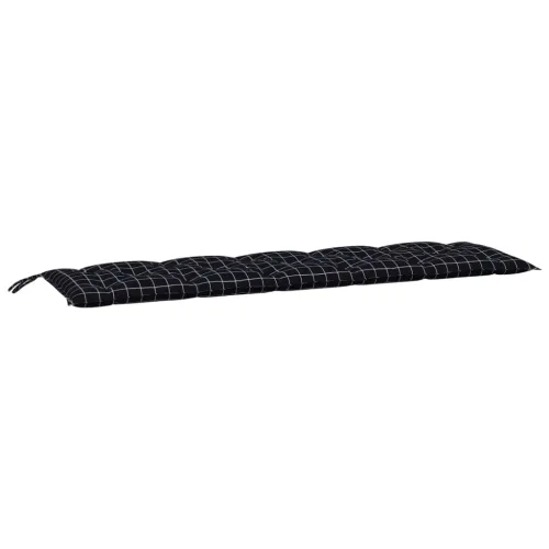 Jastuk za vrtnu klupu crni karirani 180x50x7 cm tkanina Oxford - Crni karirani uzorak 180 x 50 x 7 cm Cijena