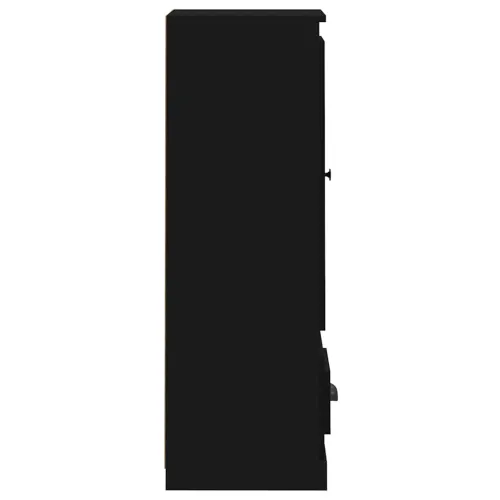 Visoka crna 36x35,5x103,5 cm konstruirano drvo - Crna Cijena