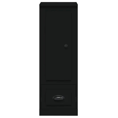 Visoka crna 36x35,5x103,5 cm konstruirano drvo - Crna Cijena