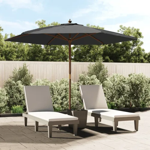 Vrtni suncobran s drvenim stupom antracit 299 x 240 cm - Antracit Cijena