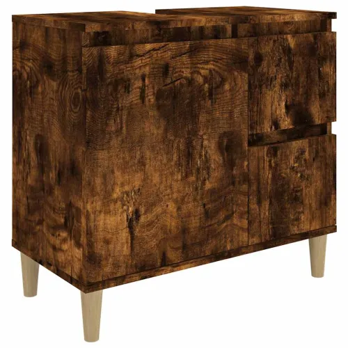 Kupaonski ormarić boja hrasta 65 x 33 x 60 cm konstruirano drvo - Dimljeni hrast 1 1 1 Cijena